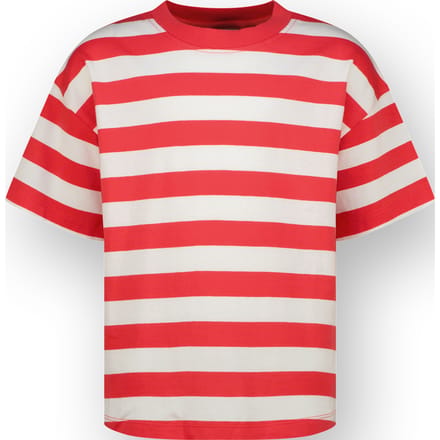 Vingino Girls Basic Stripe Tee T-shirt Breeze Red Größe: 2 | T-Shirts Outlet | kids | Rot