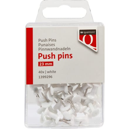 Quantore - Pushpins White 40 pcs.