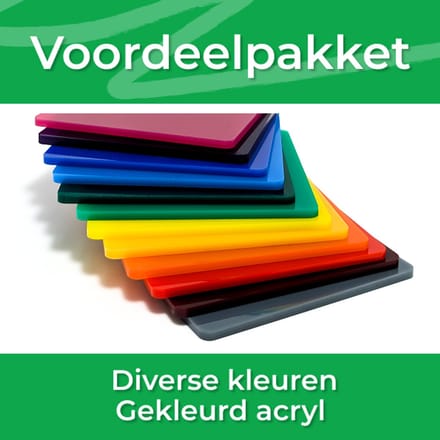 Voordeelpakket: 3mm Gekleurd - 9 platen