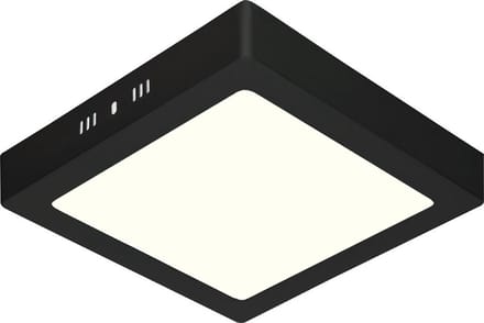 LED Downlight - 18W - Natuurlijk Wit 4200K - Mat Zwart - Opbouw - Vierkant - Aluminium - 225mm