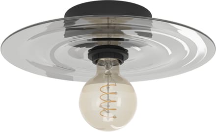 EGLO Lintmill Plafondlamp - Wandlamp - E27 - Ø 30 cm - Zwart|Grijs