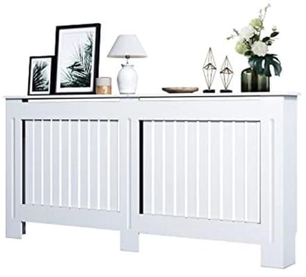 Radiatorbekleding Extra Groot - Modern Verticaal Design in Wit - Voor Woonkamer, Slaapkamer en Keuken
