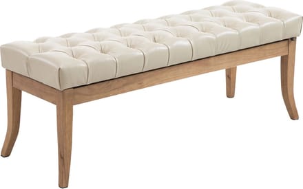CLP Ramses Bank - Kunstleer creme 120 cm