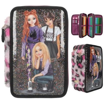 Top Model TOPModel 3-vaks etui REBEL KITTTY Pennenzakken en -etui's
