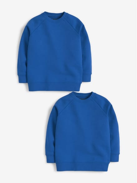 Next - Jongens - Schooltrui met ronde hals, set van 2 - Blauw