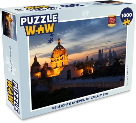 Puzzel Verlichte koepel in Colombia - Legpuzzel - Puzzel 1000 stukjes volwassenen