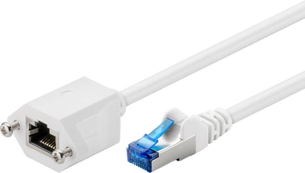 S/FTP CAT6a 10 Gigabit netwerk verlengkabel / wit - LSZH - 0,50 meter