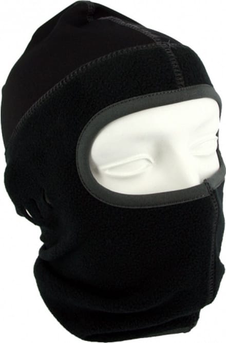 One hole motorhelm muts / skimuts - zwart / grijs - one size - outdoor / bivak / wintersport / ondermuts - eengaats balaclava
