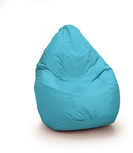 Drop & Sit - compacte zitzak - robuust nylon - turquoise - voor binnen en buiten 180 liter met uitneembare binnenzak