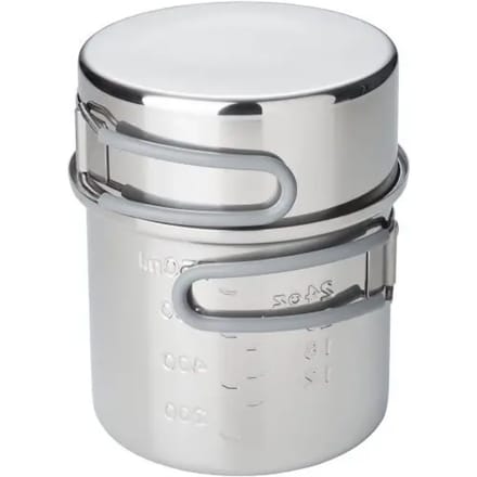 Esbit Kookpot - 1L - Dubbele Kookpot - Inklapbaar Handvat - RVS