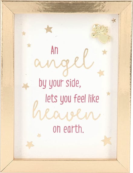 Fotolijst met compliment An angel by your side, lets you feel ?