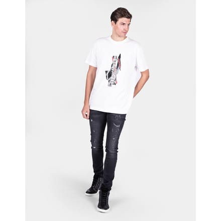 Les Hommes T-shirt Logo Mannen Wit