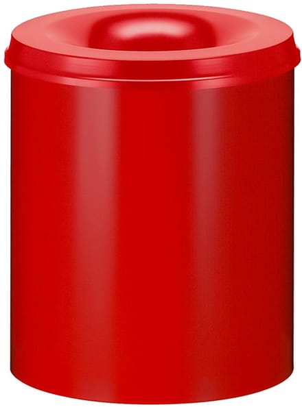 V-Part - Vlamdovende papierbak 80 liter - Steel - rood - Prullenbak