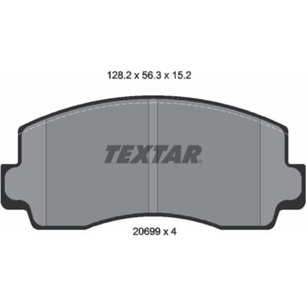 Remblokset TEXTAR 2069901, voor