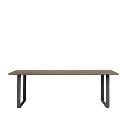 Muuto 70/70 Tafel - L - zwart - gerookte eik