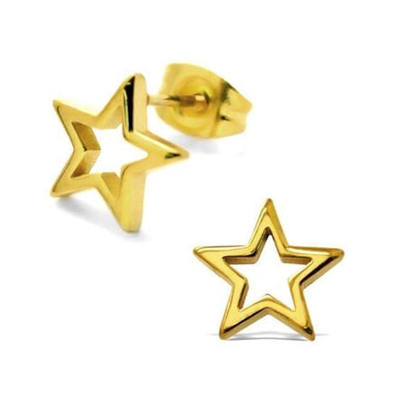 Amanto Oorbellen Breunis Gold - 316L Staal - Ster - Ø10mm