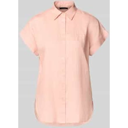 relaxed fit overhemdblouse van puur linnen