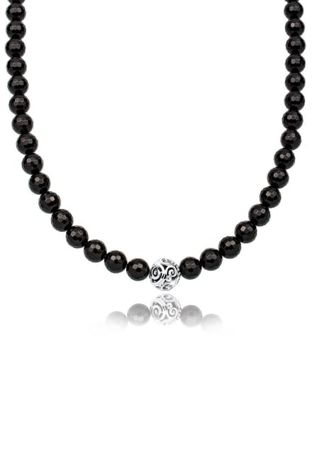 Elli - Halsketting - Dames Bal Ornament Onyx in 925 Sterling Zilver - Dames