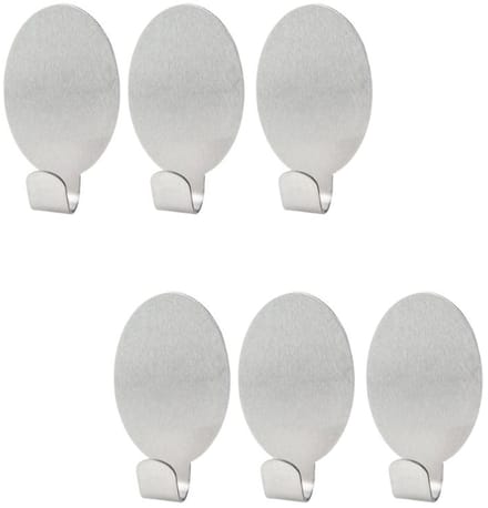 Set van 6 universele ovale zelfklevende haken Fackelmann Tecno