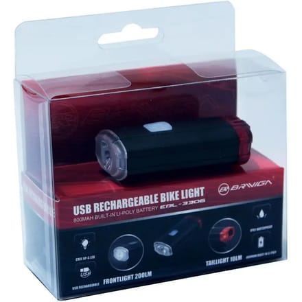 usb voor - achter led fietslicht (voor) voor helm 3 standen P2R 200 Lumens