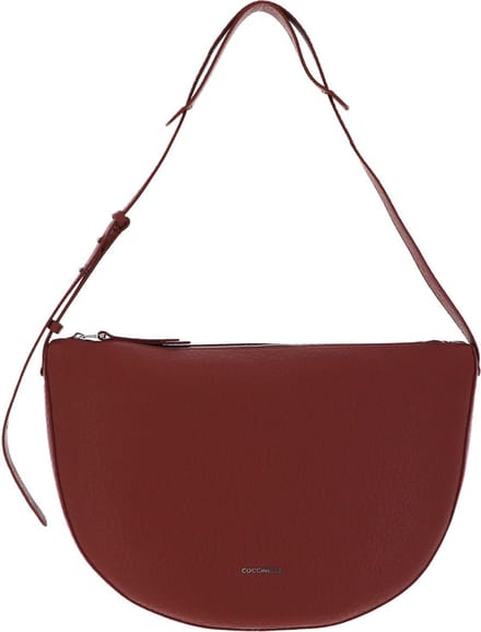 COCCINELLE Leren Schoudertas Lea Elk Shoulderbag Cinnamon Bruine