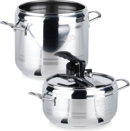 Snelkookpan Edelstaal PROFI 4+7 l 2 stuks - Pressure Cooker Kookpan