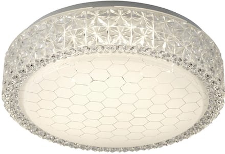LED plafondlamp woonkamer kristal effect honingraat patroon licht wit