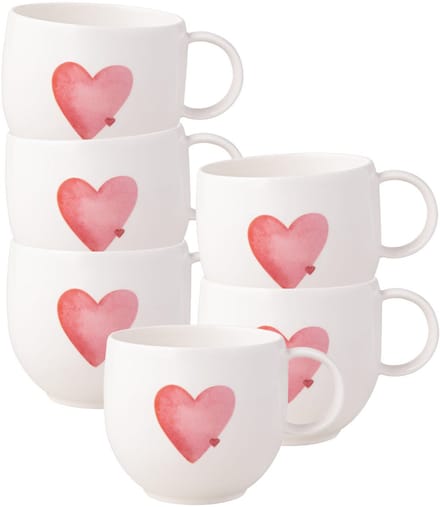Villeroy & Boch - With Love - Sending Love Mokken 6 stuks