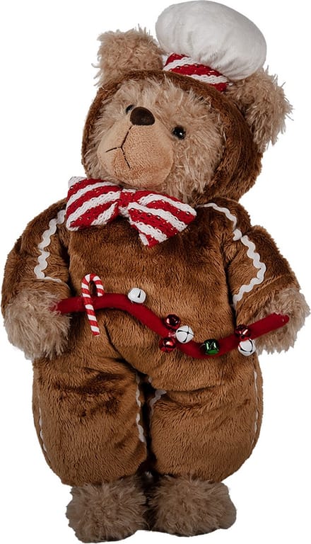 Clayre & Eef Kerstdecoratie Beeld Beer 43 cm Bruin Kunststof