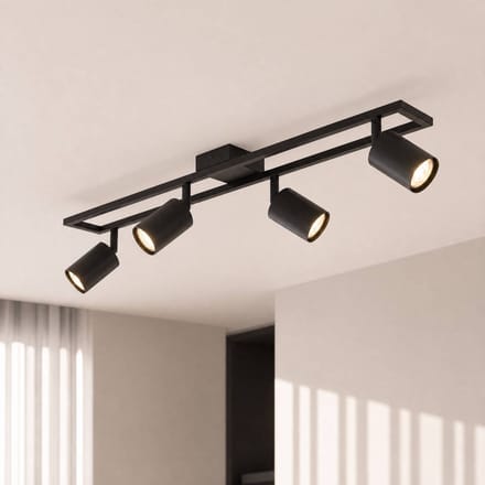 Lindby - buitenspot - 4lichts - Metaal - H: 10 cm - GU10 - zwart
