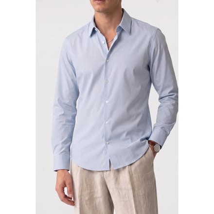 Calvin Klein Ls Tech Stretch Slim Shirt Niagara Mist Größe: M | Business hemden Outlet | Herren