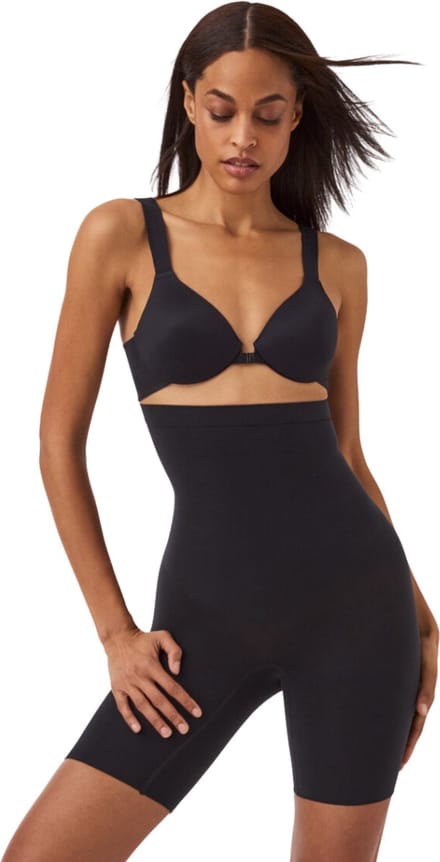 SPANXsculpt™ Seamless Power High-Waisted Mid-Thigh Short - Kleur Zwart - Maat XXL