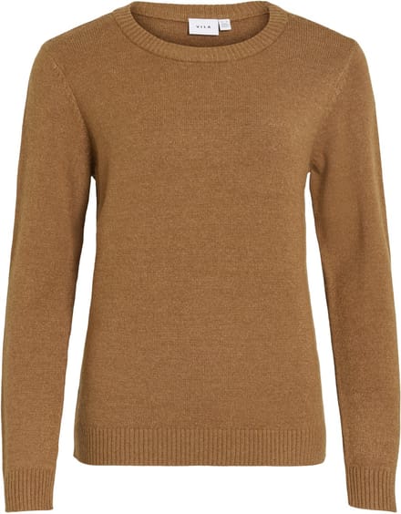 VILA - VIRIL O-NECK L/S KNIT TOP - NOOS - Dames - Gebreide truien