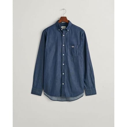 Gant Overhemd Indigo Chambray Button Down Donker Indigo / male