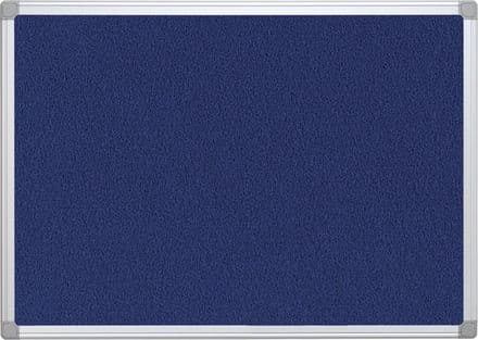 Q-CONNECT textielbord met aluminium frame 60 x 45 cm blauw