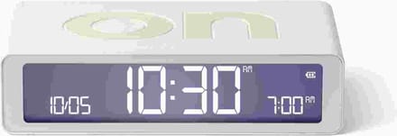 Lexon Flip Classic ON OFF omkeerbare oplaadbare Wekker - Wit