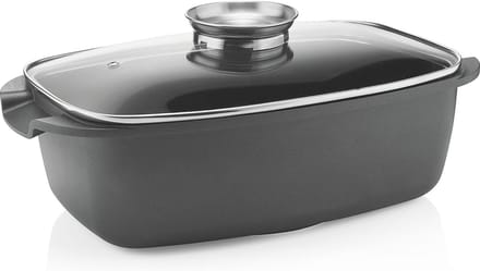 Grote braadpan met deksel Zwarten Zware Kwaliteit