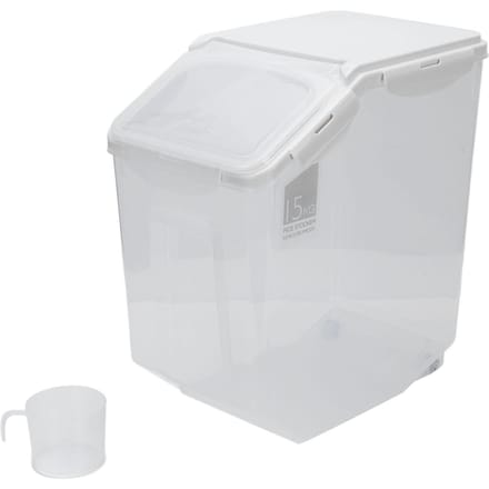 Rijstvat Voedselkwaliteit PP Graanopslagbak Verdikt Verzegelde Voedselcontainer Multifunctioneel Vochtbestendig white