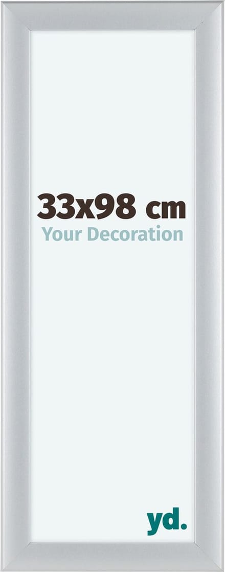 Your Decoration - Fotolijst 33x98 cm - MDF - Zilver Mat - Como