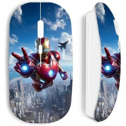 Souris - Maniacase - Iron Man Attaque - Sans Fil - Design Ergonomique - Confortable