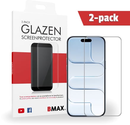 2-pack BMAX Screenprotector geschikt voor Apple iPhone Air van gehard glas - Apple screenprotectors - Telefoonaccessoires - Telefonie & Accessoires - Beschermglas - Glas screenprotectors