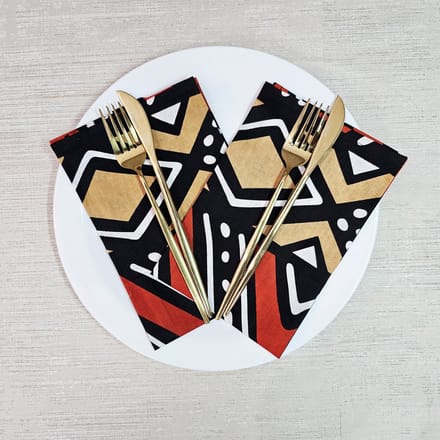 Set van 8 Servetten | 40x40cm | 100% Katoen African Print