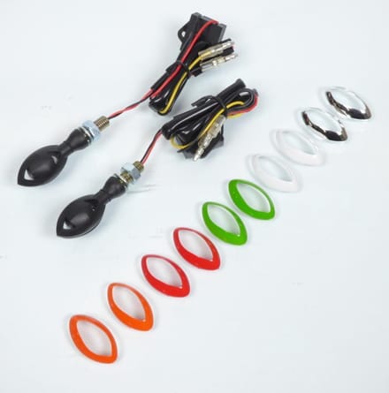 Paar knipperlichten 12V LED CE-gehomologeerd Mad model Lucky voor motor scooter