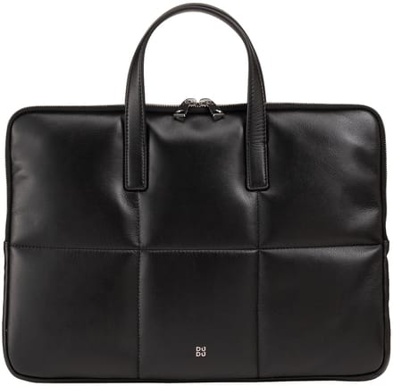 DuDu Togean Laptoptas Leer 36 cm - 36cm (15 duim) - black