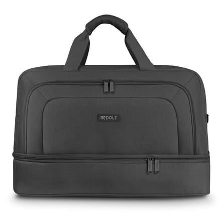 Redolz Essentials 12 Weekender reistas 50 cm met afsluitbaar bodemvak - black