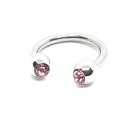 Zilver Met Steentjes - Neus / Septum / Helix Piercing