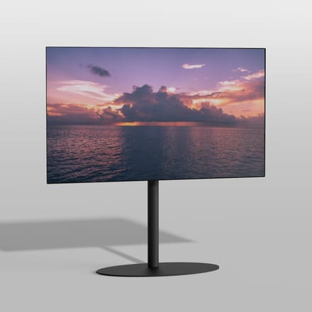 Cavus TV Vloerstatief ELLIPS 80 – Zwart - hoogte 80cm - VESA 100x100