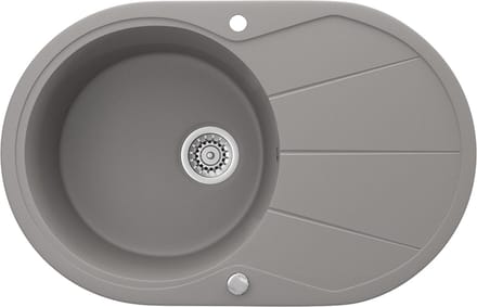 Bergström Spoelbak – 78 x 50 cm Rond met droogplaats Beton