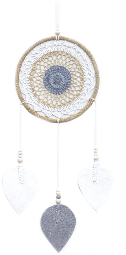 Bali Natuurlijke Dromenvanger - Handgemaakt - Bruin & Grijs - Elementaire Geesten - 65x27x1cm