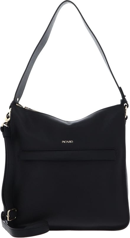 PICARD Leren Handtas Schoudertas Stash Cross Bag Black Zwart